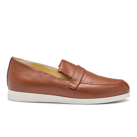 Alysia Sneaker in Saddle Pebbled Leather