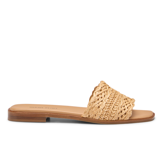 Lisa Slide in Almond Raffia