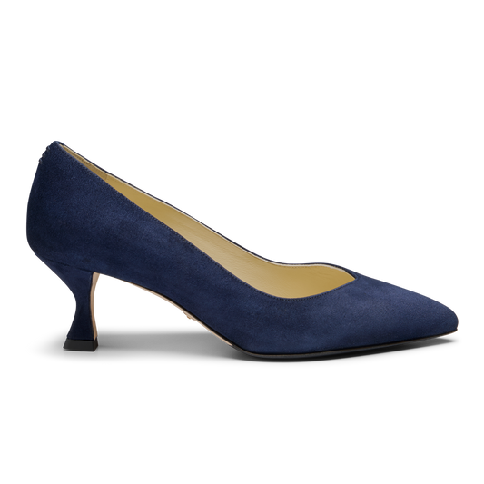 Perfect Kitten Pump 50 in Navy Suede